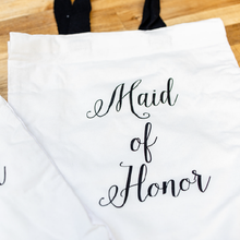 Load image into Gallery viewer, Large Bridal Party Canvas Tote Bag