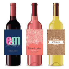 Load image into Gallery viewer, Personalized Wedding Wine Labels
