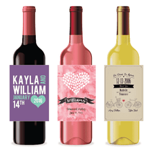Load image into Gallery viewer, Personalized Wedding Wine Labels