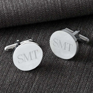 Custom Engraved Classic Round Cufflinks