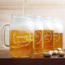 Load image into Gallery viewer, Personalized Bridal Party Mason Jar Glass