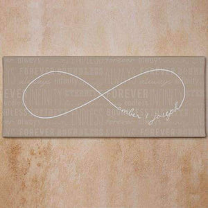 Personalized Infinity Symbol Canvas Wall Art