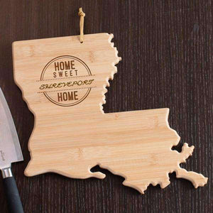 Personalized Louisiana State Wood Cutting Board