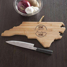 Load image into Gallery viewer, Personalized North Carolina State Wood Cutting Board