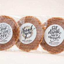 Load image into Gallery viewer, Personalized Round Stroopwafel Cookie Favors