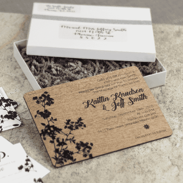 Personalized and Addressed Wedding Invitation Boxes
