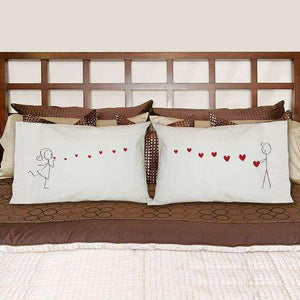 His & Hers Kissing Pillowcase Set