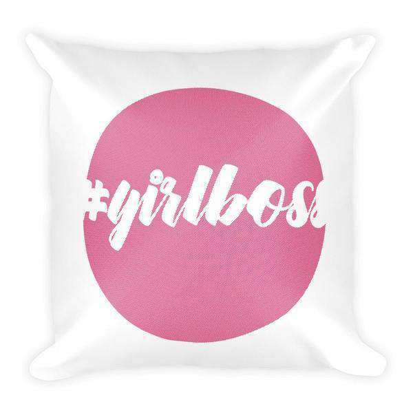 Girl Boss 18”x18” Square Pillow - Script