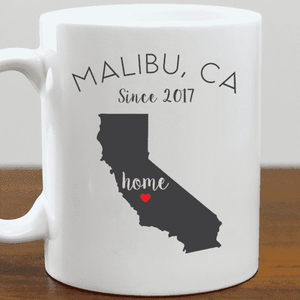 Personalized Heart Home State Mug
