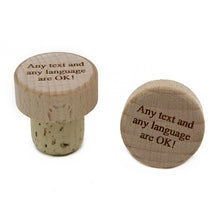 Load image into Gallery viewer, Personalized Wine Stoppers 50 Pieces Laser Cork Bottle Toppers Gift