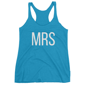 Women's "Mrs" Racerback Tank Top - Block Text
