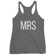 Load image into Gallery viewer, Women&#39;s &quot;Mrs&quot; Racerback Tank Top - Block Text